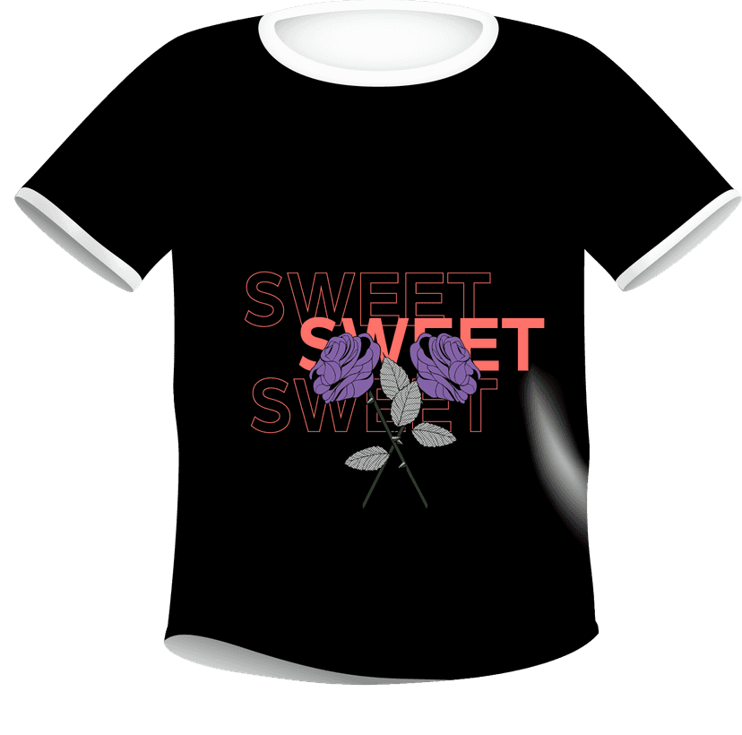 Baju Nama Minimalis Dengan Bunga - Image 1