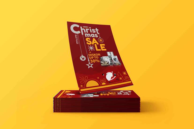 Flyer Natal Merah Ramai Christmas Sale - Image 1
