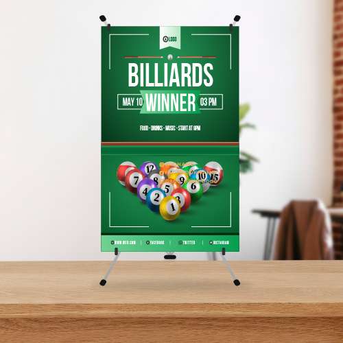 Mini Standing Banner Billiards Winner Tournament - Image 1