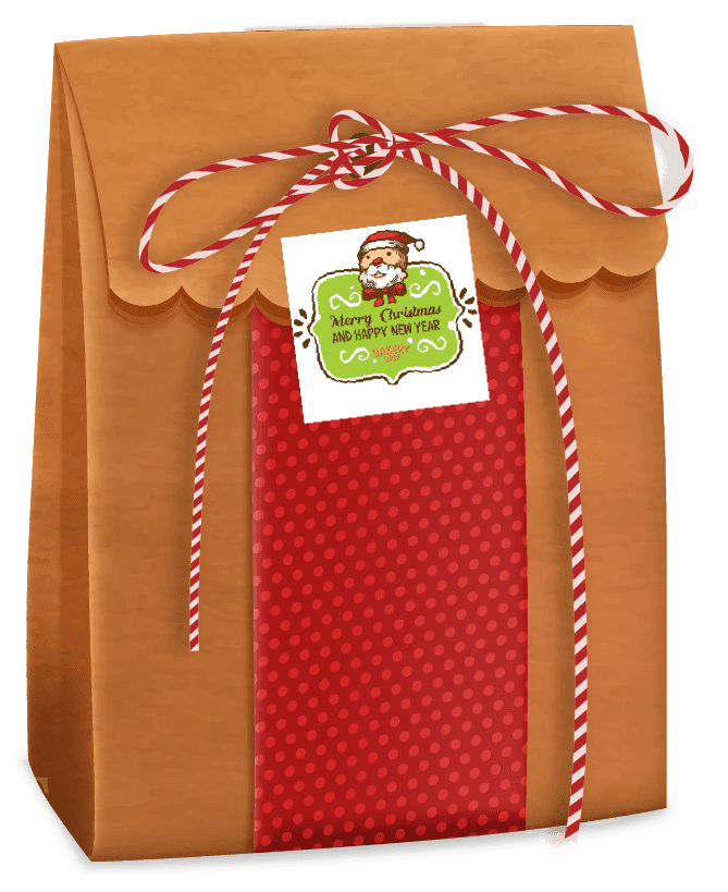 Sticker Ucapan Merry Christmas and Happy New Year Bakery House - Image 1