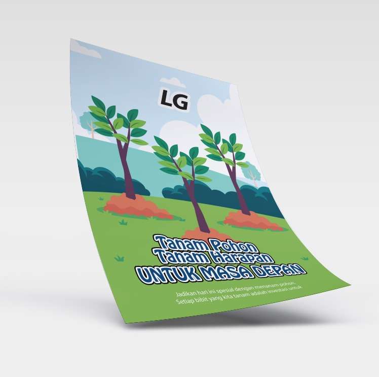 flyer tanam pohon bersama untuk masa depan simpel segar - Image 1