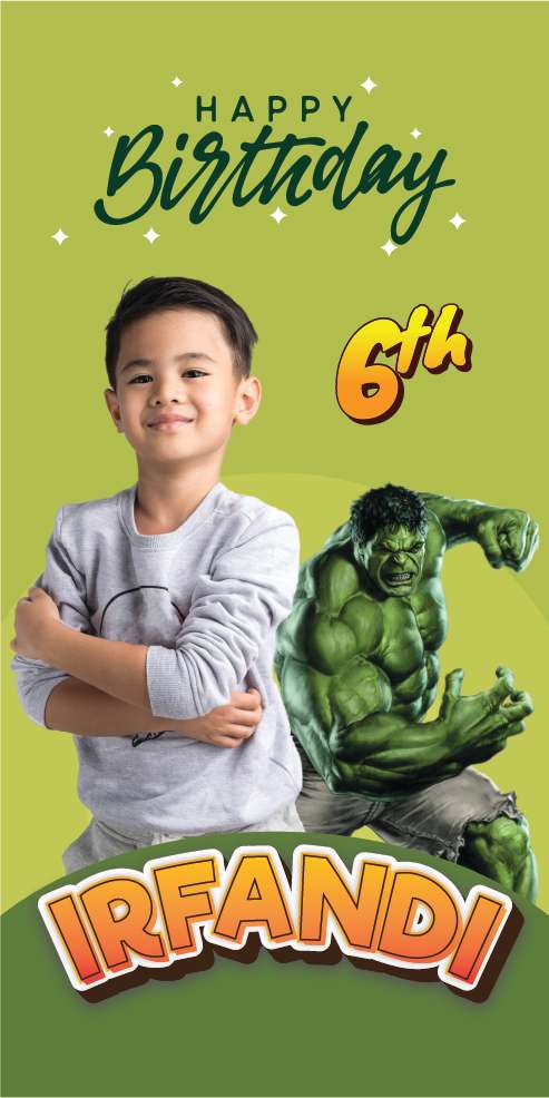 Baliho Ulang Tahun Hulk - Image 1