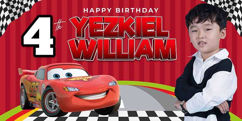 Baliho Hari Ulang Tahun Anak Cars Disney - Image 1