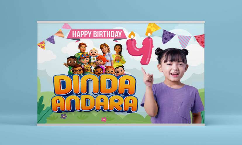 Baliho Hari Ulang Tahun Anak Cocomelon - Image 2