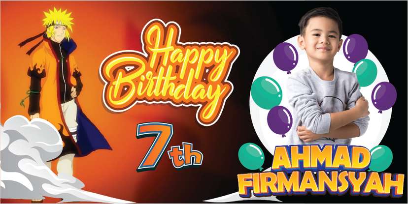 Baliho Ulang Tahun Naruto - Image 1