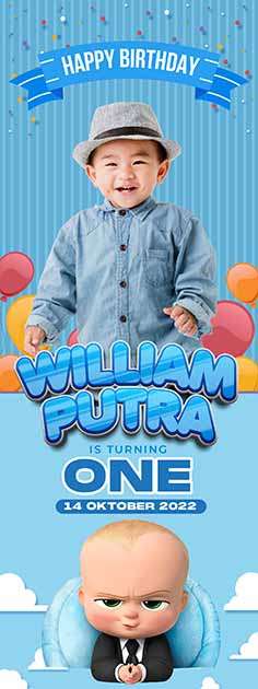 Standing Banner Hari Ulang Tahun Anak Baby Boss - Image 1