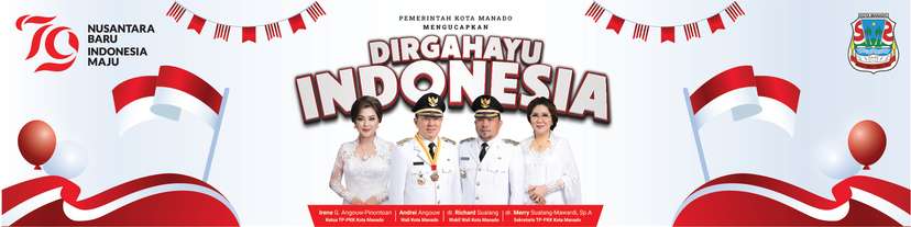 Spanduk Dirgahayu Republik Indonesia ke-79 Pemkot Manado - Image 1