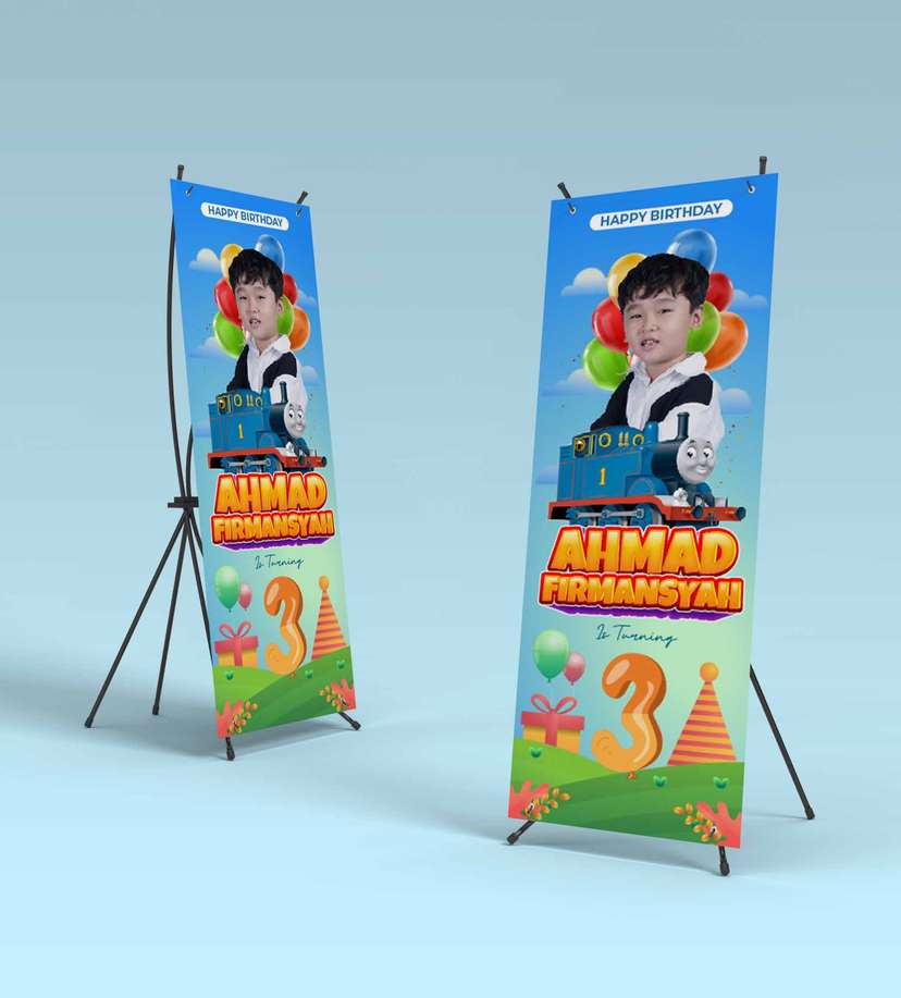 Standing Banner Hari Ulang Tahun Anak Thomas - Image 2