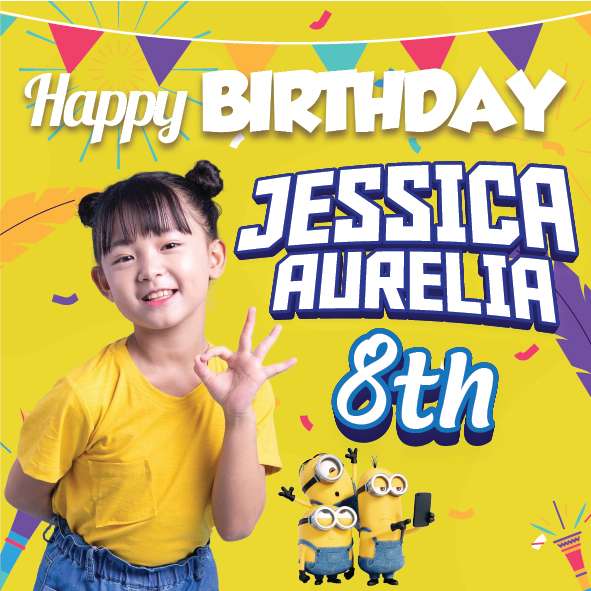 Baliho Ulang Tahun Minions - Image 1