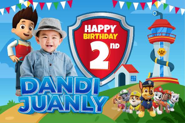 Baliho Hari Ulang Tahun Anak Paw Patrol - Image 1