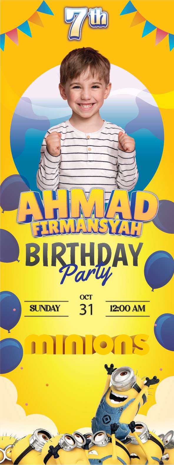 Standing Banner Ulang Tahun Minions - Image 1