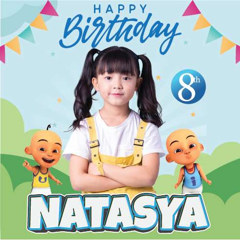 Baliho Ulang Tahun Upin Ipin - Image 1