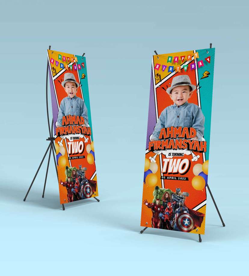 Standing Banner Hari Ulang Tahun Anak Avengers - Image 2