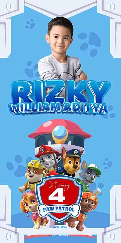 Baliho Hari Ulang Tahun Anak Paw Patrol - Image 1