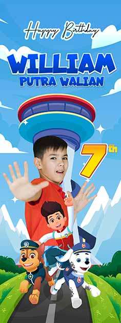 Standing Banner Ulang Tahun Anak Paw Patrol - Image 1