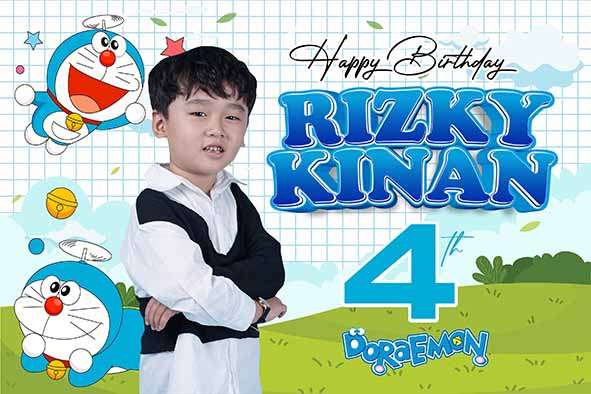 Baliho Hari Ulang Tahun Anak Doraemon - Image 1