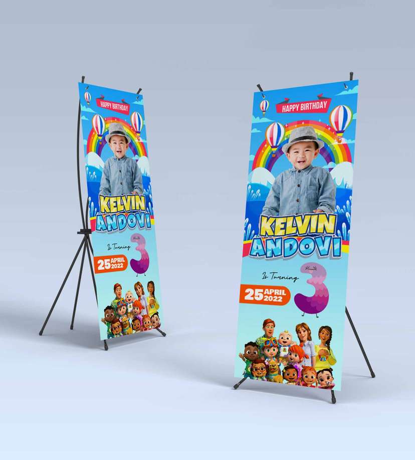 Standing Banner Hari Ulang Tahun Anak Cocomelon - Image 2