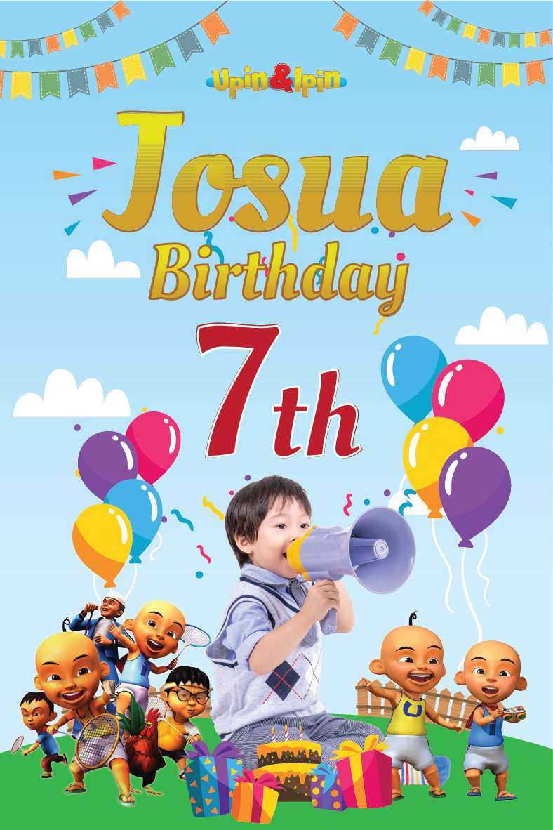 Baliho Ulang Tahun Upin Ipin - Image 1