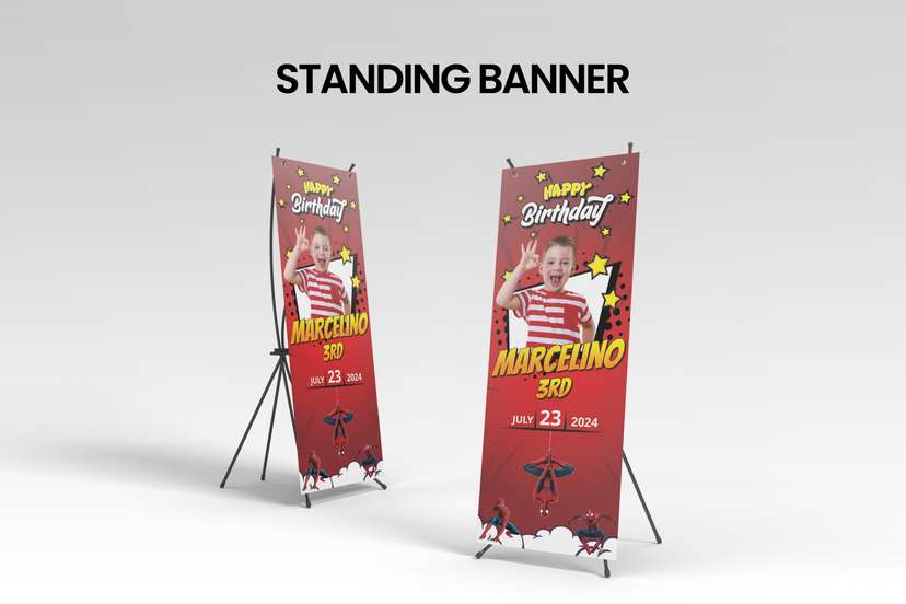 Standing Banner Ulang Tahun Spiderman - Image 2