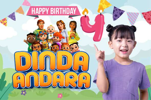 Baliho Hari Ulang Tahun Anak Cocomelon - Image 1