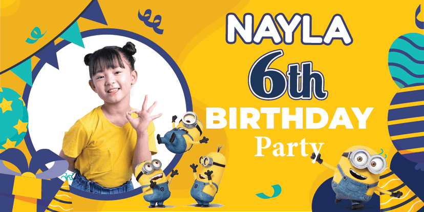 Baliho Ulang Tahun Minions - Image 1