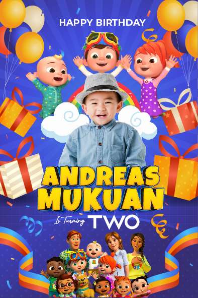 Baliho Hari Ulang Tahun Anak Cocomelon - Image 1