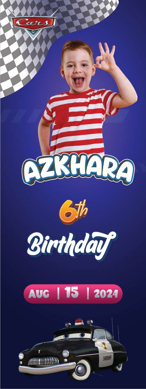 Standing Banner Ulang Tahun Cars - Image 1