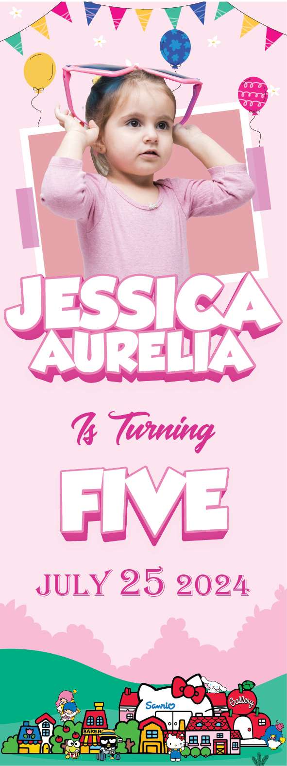 Standing Banner Ulang Tahun Sanrio - Image 1