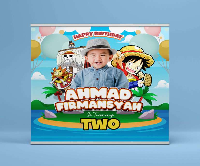 Baliho Hari Ulang Tahun Anak One Piece - Image 2
