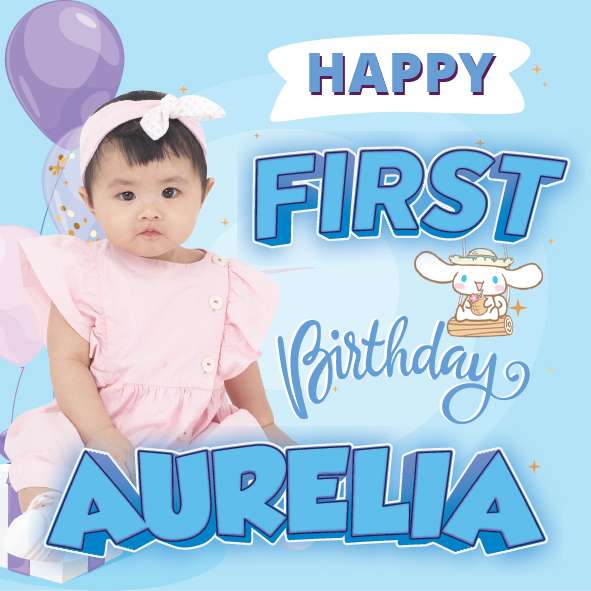 Baliho Ulang Tahun Cinnamoroll - Image 1