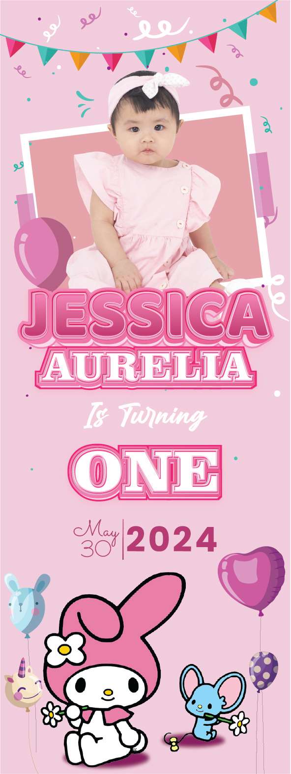 Standing Banner Ulang Tahun My Melody - Image 1